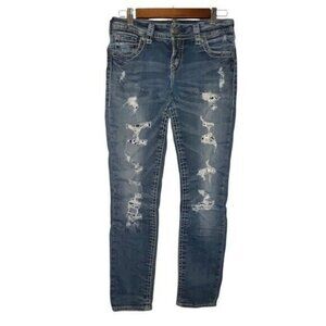 Silver Jeans Suki Women's Jeans Denim Mid Rise Works Distressed Jeans Size 29